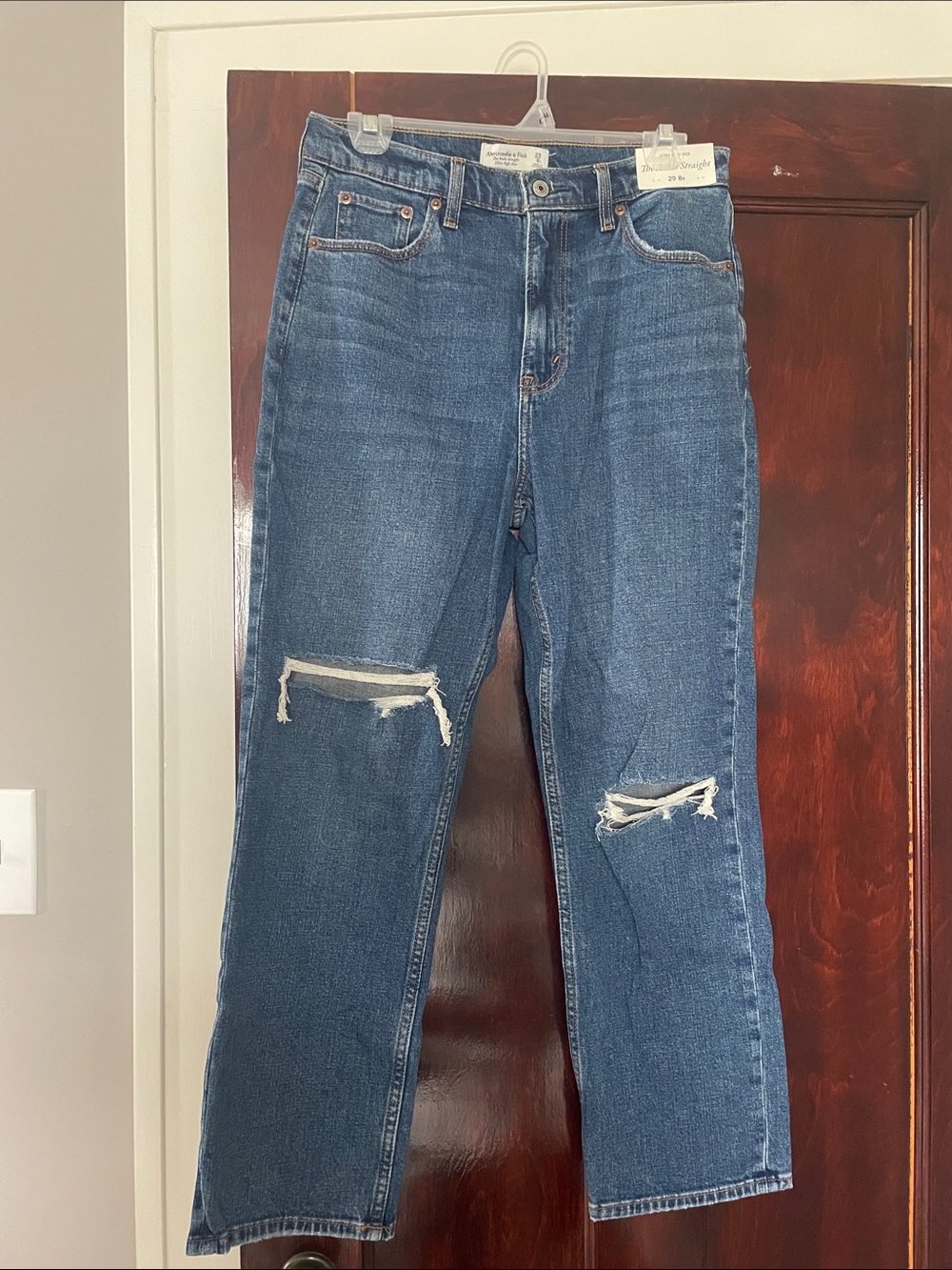 Abercrombie & Fitch Ankle Straight Ultra High Rise Jeans